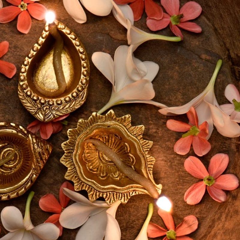 Brass Swastik Diya